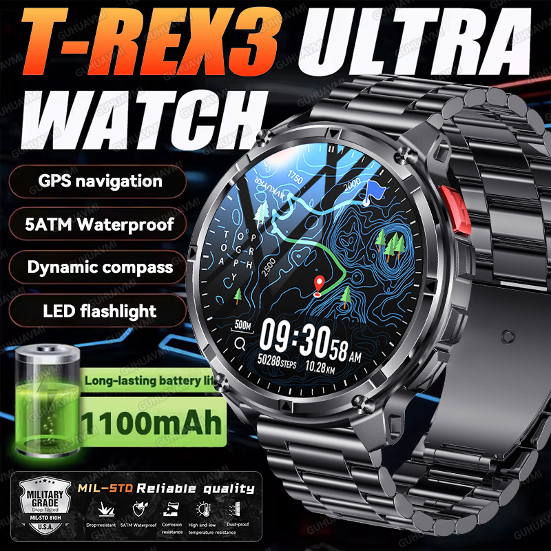 Gps Running Watch - 2026 Nuovo T-Rex3 Ultra 1100Mah Militare