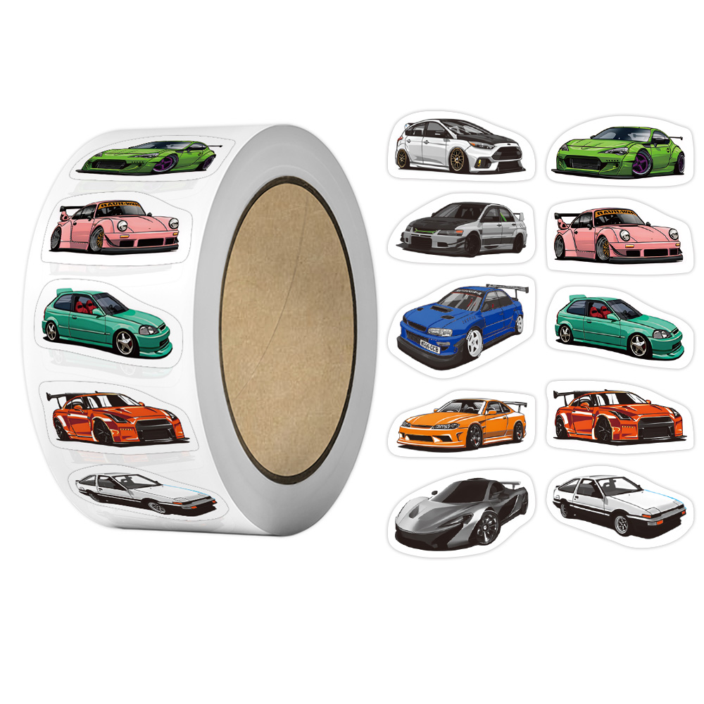 Blister Plaster Sport - 500 Pezzi Mini Adesivi Auto Sportive